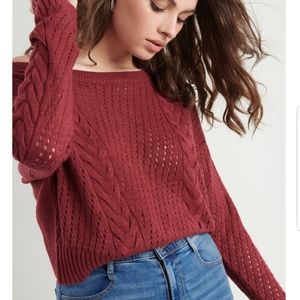 Off shoulder sweater